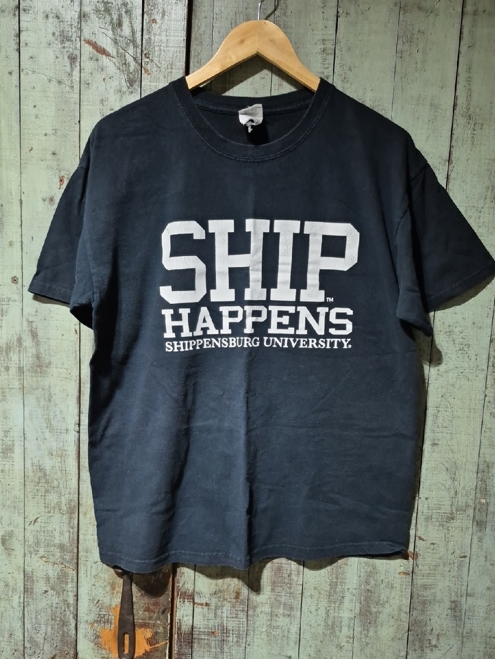 Shippensburg University 'Ship Happens' Black Graphic T-Shirt